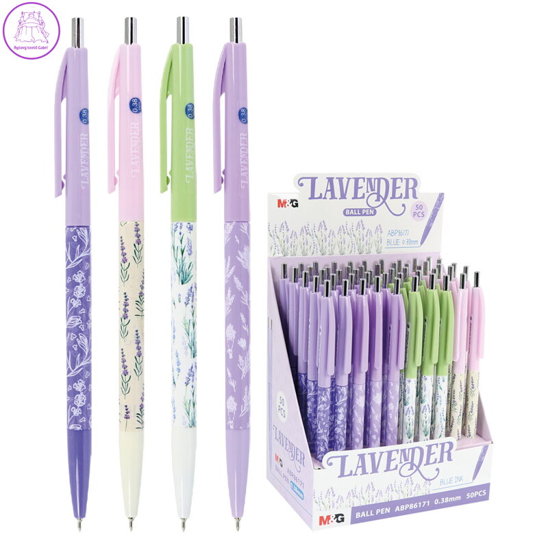 Pero kuličkové M&G Lavender 0,38 mm - modré