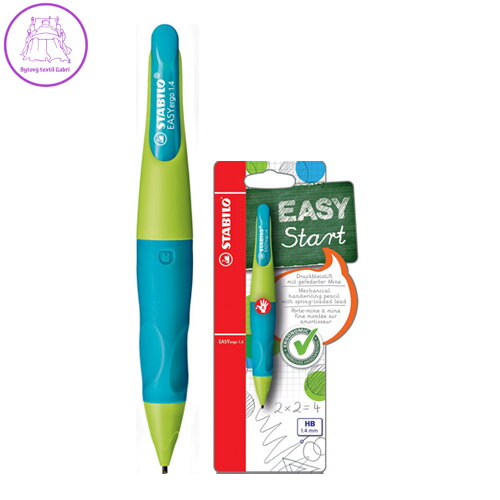 Mikrotužka / Pentelka STABILO EASYergo, HB, 1,4 mm, pro praváky, modro-zelená