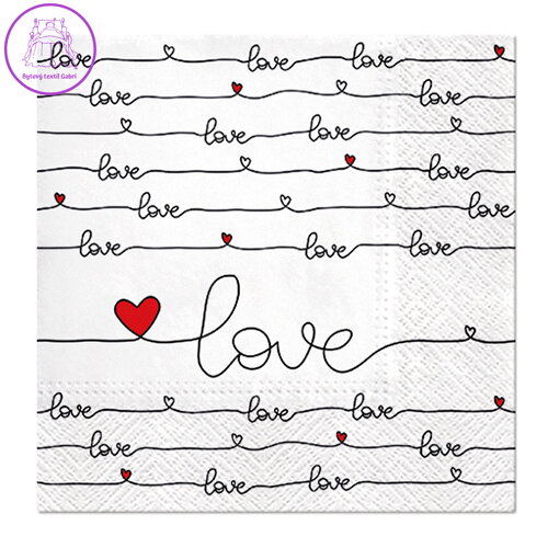 Obrúsky PAW L 33x33cm Love Connection Obrúsky PAW L 33x33cm Love Connection