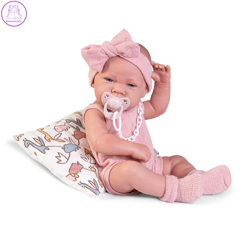 Panenka - novorozená Lúa v růžovém pyžamu, 42 cm