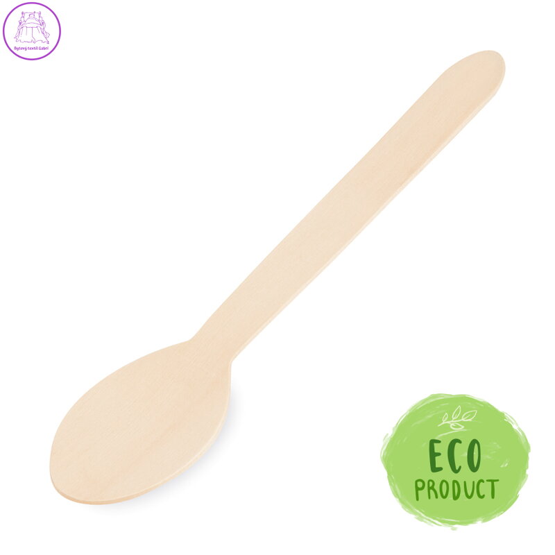 Lžička dřevěná 16 cm, 100 ks