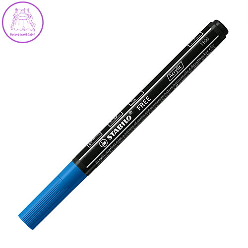 Akrylový popisovač STABILO FREE Acrylic T100 Kulatý hrot 1-2 mm - tmavomodrý Akrylový popisovač STABILO FREE Acrylic T100 Kulatý hrot 1-2 mm - tmavomodrý