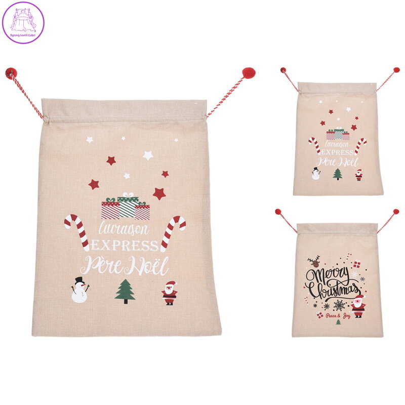 Vánoční dárková taška 50x70 cm (2 motivy, polyester)