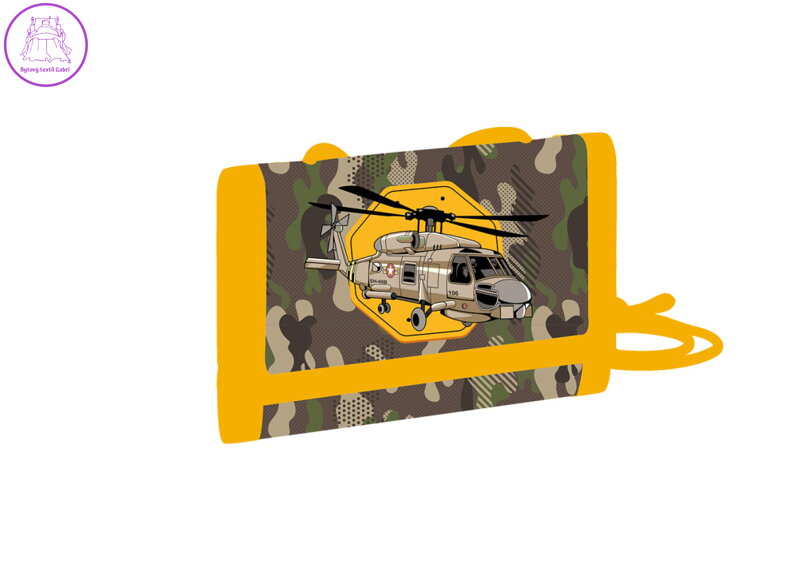 Dětská textilní peněženka Helikoptéra Dětská textilní peněženka Helikoptéra