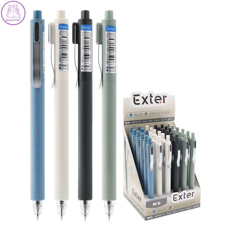 Pero kuličkové M&G Exter 0,5 mm - modré, mix Pero kuličkové M&G Exter 0,5 mm - modré, mix