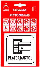 Informační samolepka o platbě kartou (8 x 8 cm) Informační samolepka o platbě kartou (8 x 8 cm)