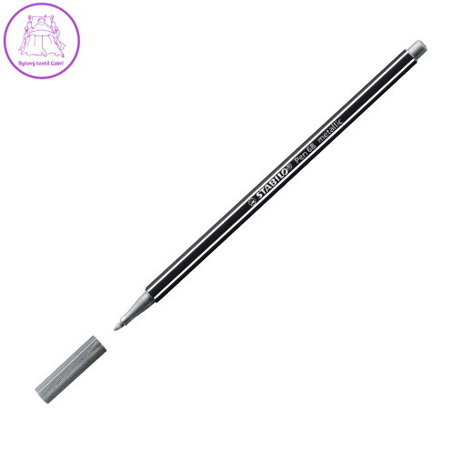 Fix metalický vláknový STABILO Pen 68 metallic stříbrný