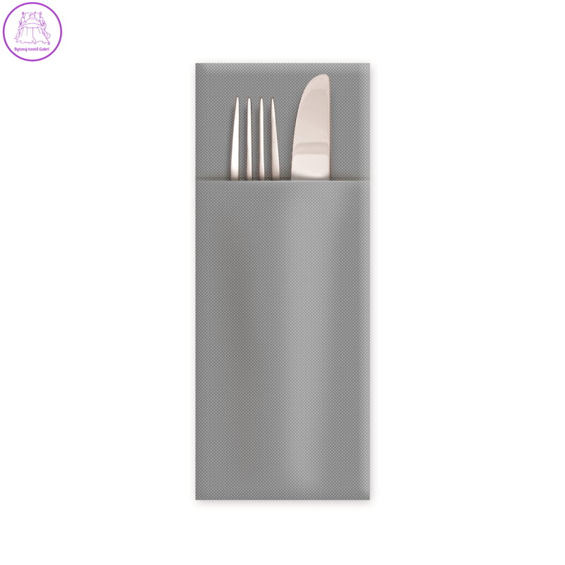 Ubrousek CutleryStar PREMIUM šedý 40 x 32 cm [50 ks]