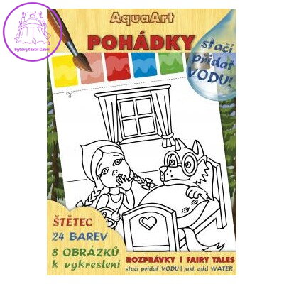 Omalovánka A4 Akim AquaArt - stačí přidat vodu! - Pohádky