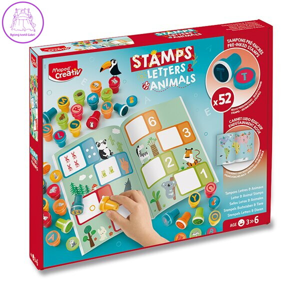 MAPED Creativ Stamps Abeceda a zvířata - 26 + 26 razítek