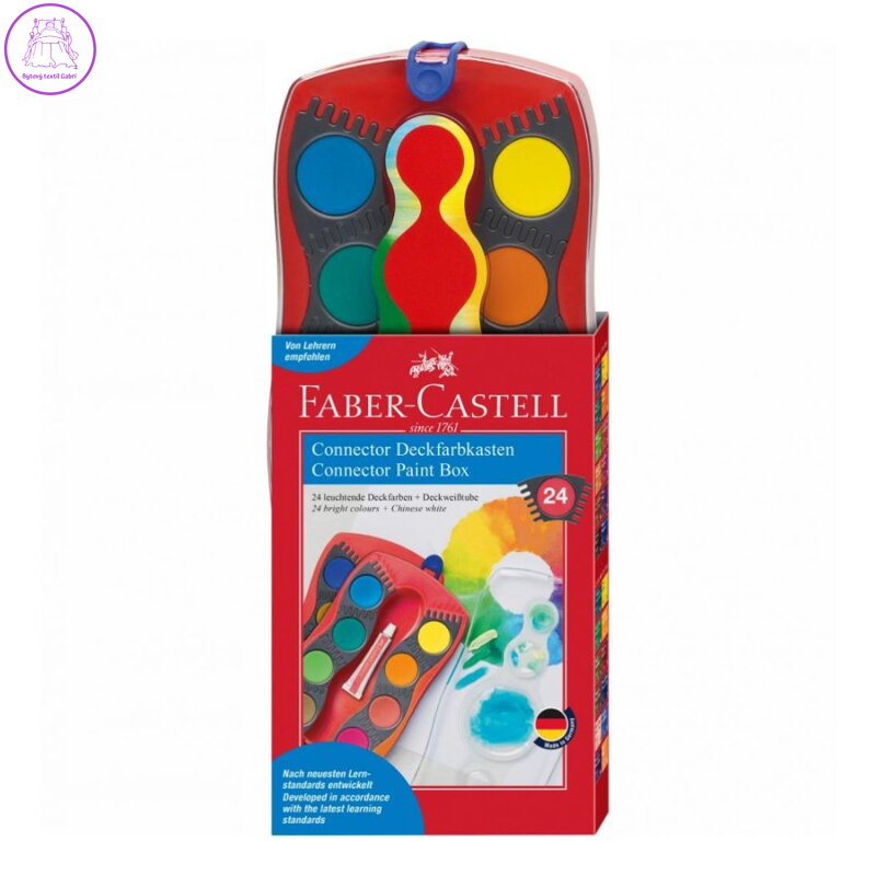 Vodové farby Faber-Castell Connector, stavebnicové 24 farieb Vodové farby Faber-Castell Connector, stavebnicové 24 farieb