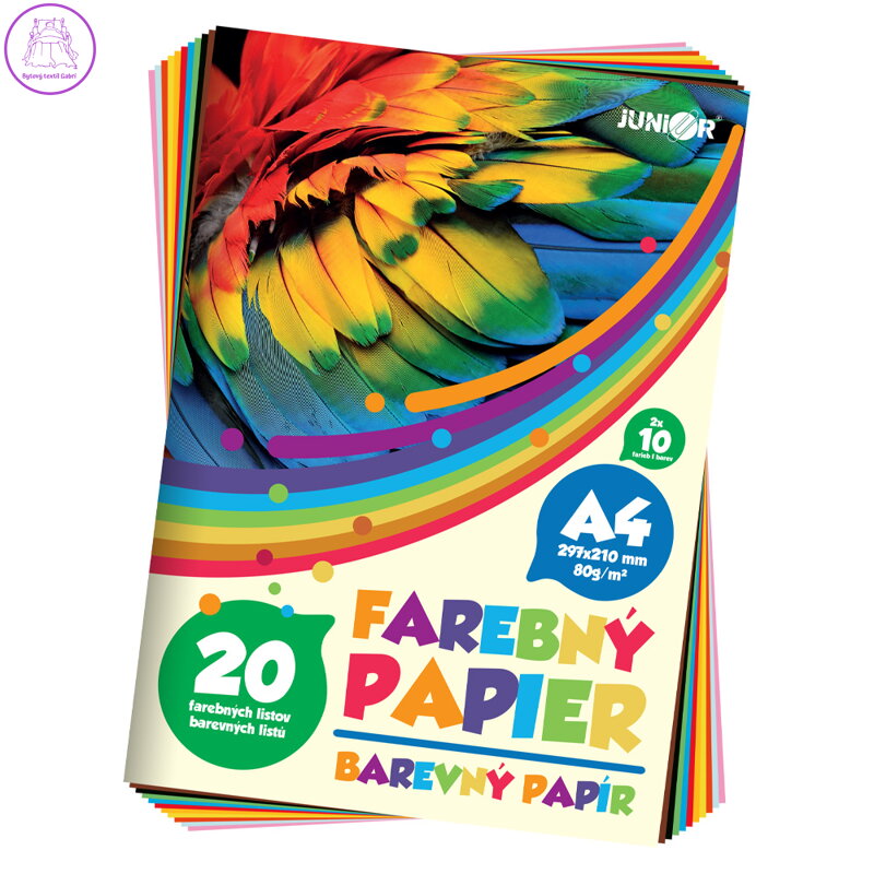 Složky barevných papírů A4 20 listů 80 g