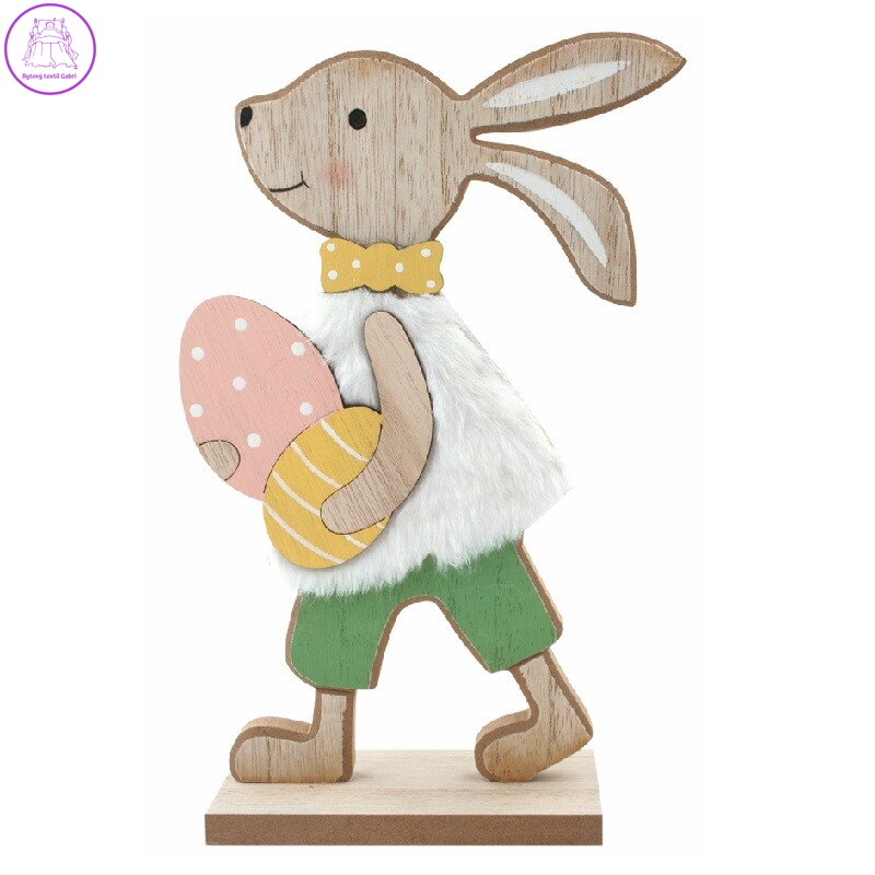 Velikonoční Zajíc dřevěný 11 x 22 x 5 cm k postavení