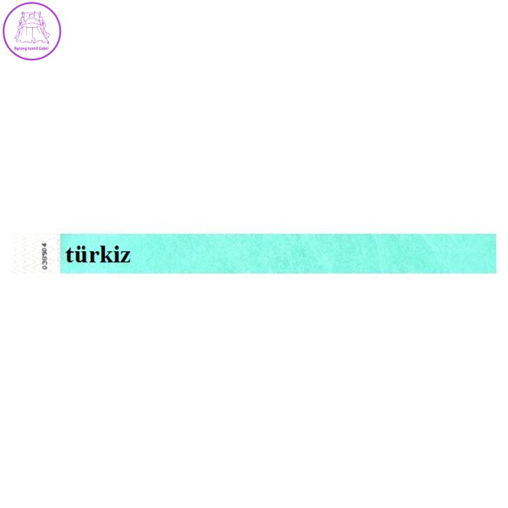 Identifikační náramek, 3/4", Tyvek, tyrkysová, 100 ks Identifikační náramek, 3/4", Tyvek, tyrkysová, 100 ks