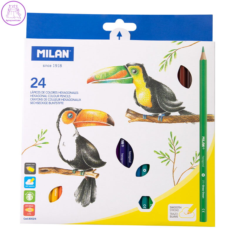 Pastelky MILAN šestihranné 24 ks Pastelky MILAN šestihranné 24 ks