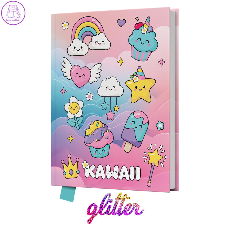 Memorial JUNIOR 14x18 cm, 80 listů, čirý - Kawaii