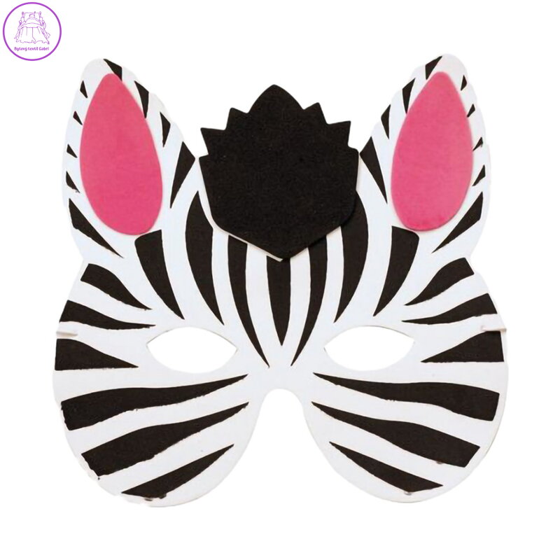 Maska na obličej ZEBRA 17,3x16,8 cm /1ks Maska na obličej ZEBRA 17,3x16,8 cm /1ks