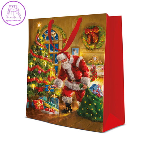 Dárková taška PAW BIG Santa is Here, 30x41x12 cm