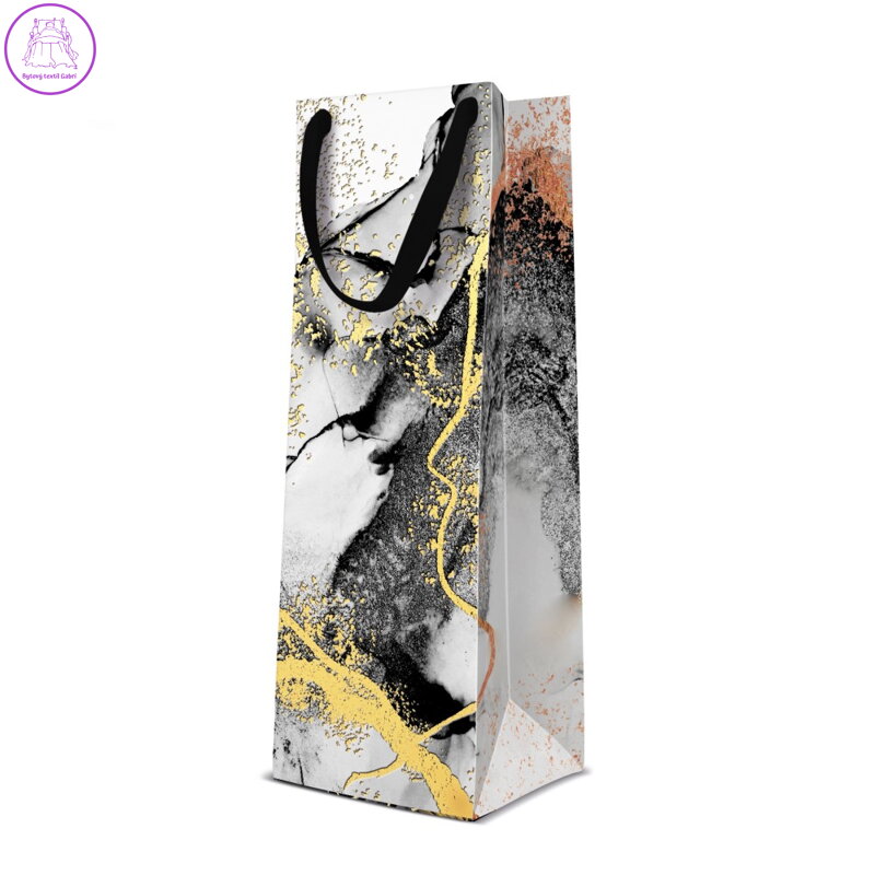 Dárková taška na láhev - Marble 12x10x37 cm Dárková taška na láhev - Marble 12x10x37 cm