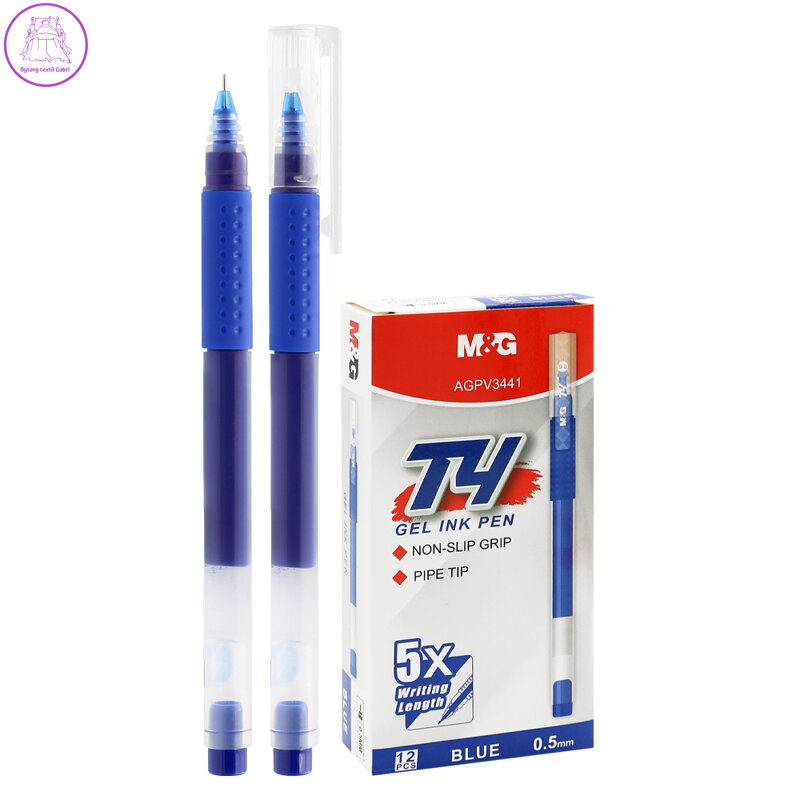 Gelové pero M&G T4 (0,5 mm) - modrá náplň