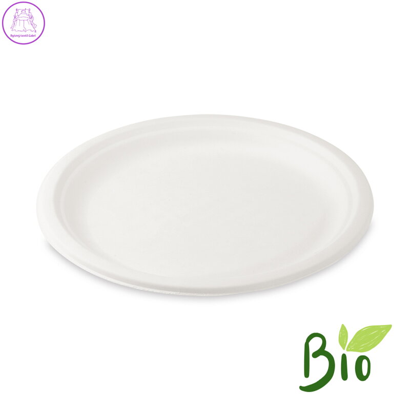 Talíř kulatý BIO cukrová třtina 26 cm, 50 ks