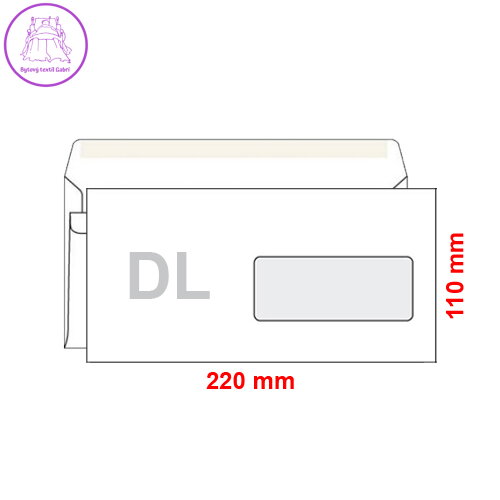 Obálka DL okénko / 25 samolepící