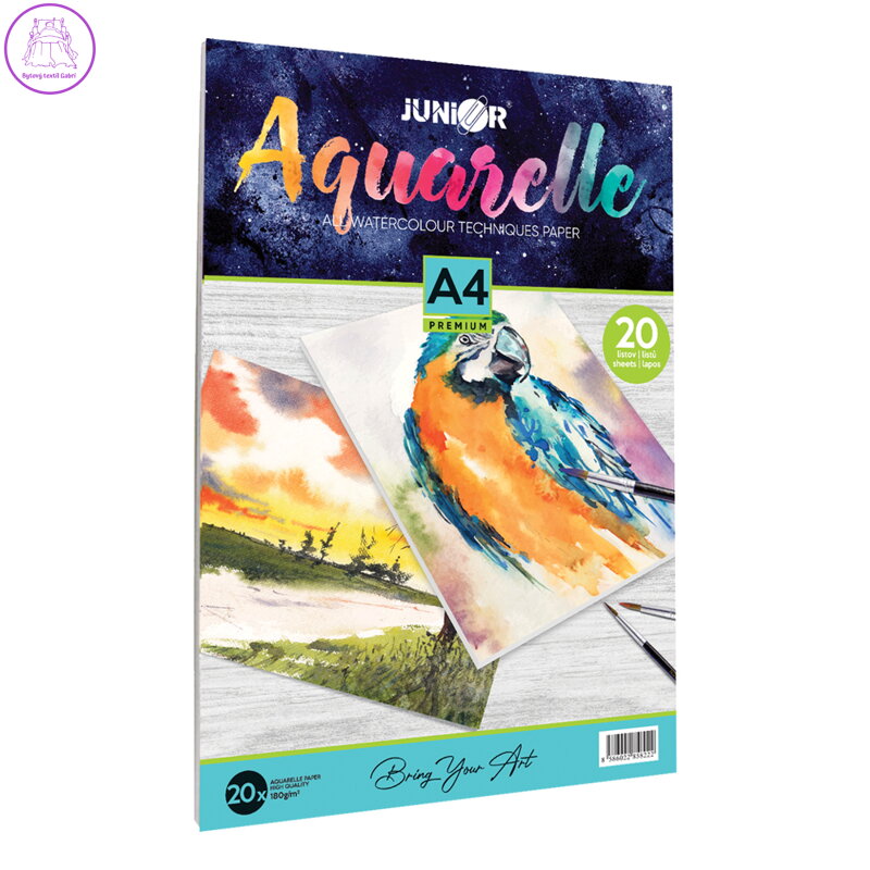 Blok na skicovanie a maľbu Aquarelle A4 20-listový, 180g/m2