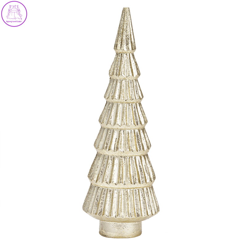 Vánoční stromeček, zlaté šampaňské 6x19x6 cm
