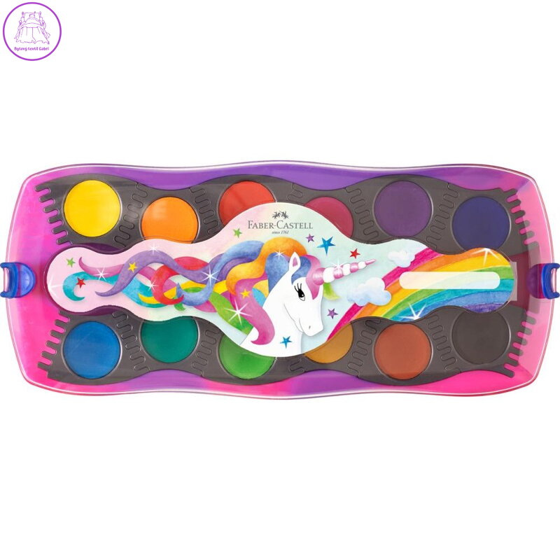 Vodové barvy Faber-Castell stavebnicové 12 barev - Unicorn