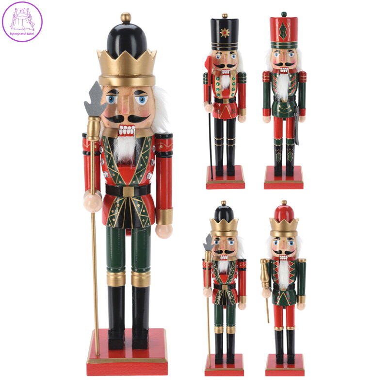 Vánoční louskáček 38 cm, červený a černý (2 varianty)