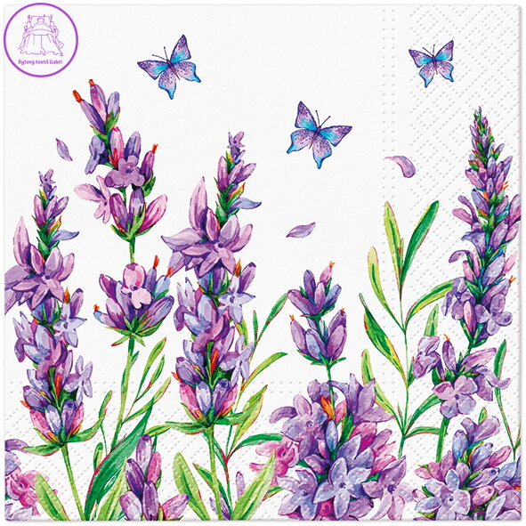 Ubrousky TaT 33x33cm Lavender Butterfly Ubrousky TaT 33x33cm Lavender Butterfly