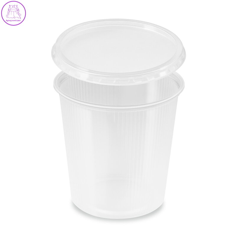 Miska (PP) kulatá průhledná 500ml + víčko [250 sad]