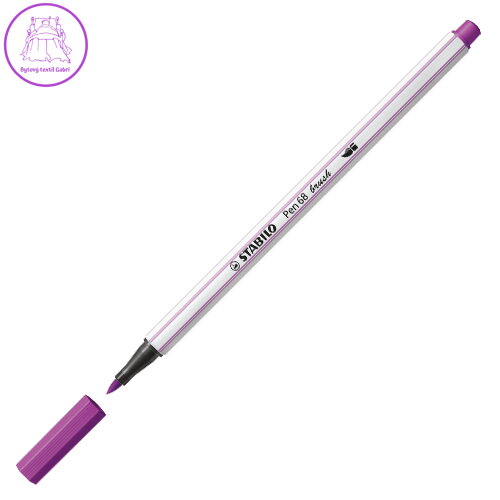Fix se štětcovým hrotem pro různé šířky čar STABILO Pen 68 Brush, fialový