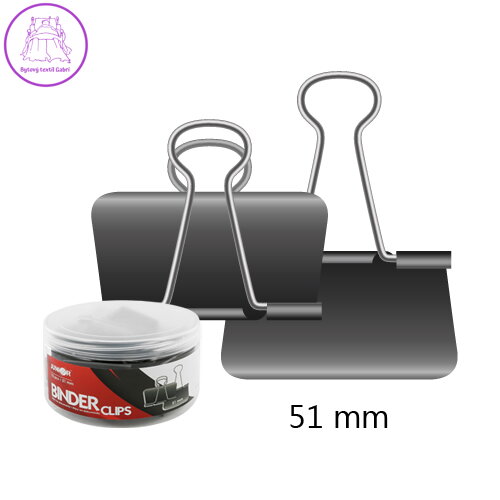 Klip binder/černý JUNIOR, 51 mm/12 ks, pp box Klip binder/černý JUNIOR, 51 mm/12 ks, pp box