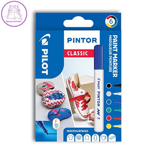 Dekoračný popisovač PILOT "Pintor Classic", sada 6 ks, hrot F