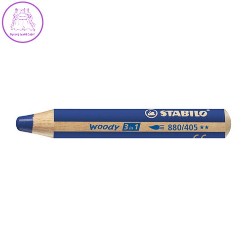 Pastelka STABILO woody 3 v 1 - barvička, vodovka, voskovka - tmavá modrá Pastelka STABILO woody 3 v 1 - barvička, vodovka, voskovka - tmavá modrá