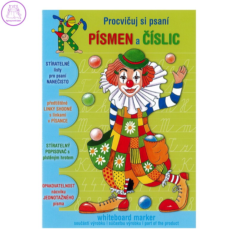 Procvičuj si písanie písmen a číslic - Klaun
