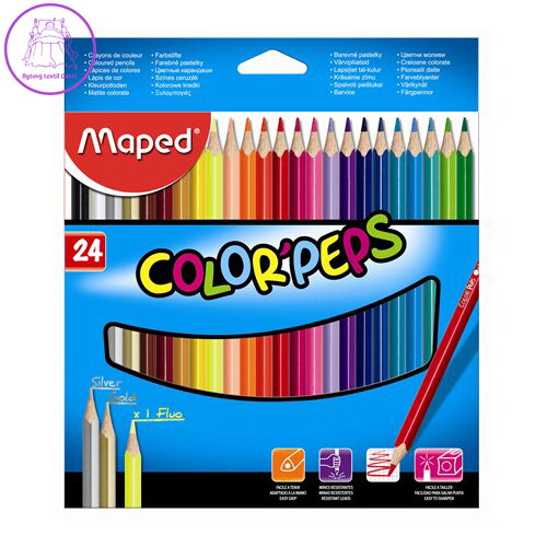 Pastelky MAPED "COLOR'PEPS" 24 ks Pastelky MAPED "COLOR'PEPS" 24 ks