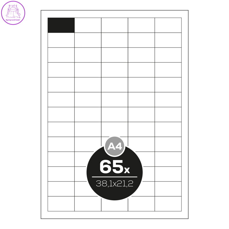 Etikety Top Stick A4/100 ks, 38,1x21,2 mm - 65 etikiet, biele Etikety Top Stick A4/100 ks, 38,1x21,2 mm - 65 etikiet, biele