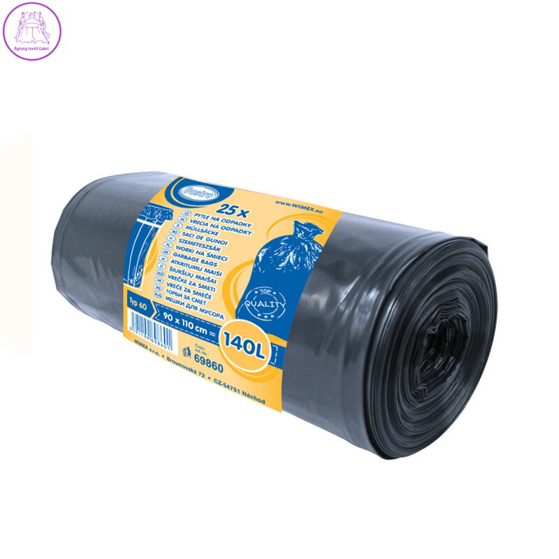 Pytle na odpad 140 l černé 90 x 110 cm /38mic/ Typ 60 Pytle na odpad 140 l černé 90 x 110 cm /38mic/ Typ 60