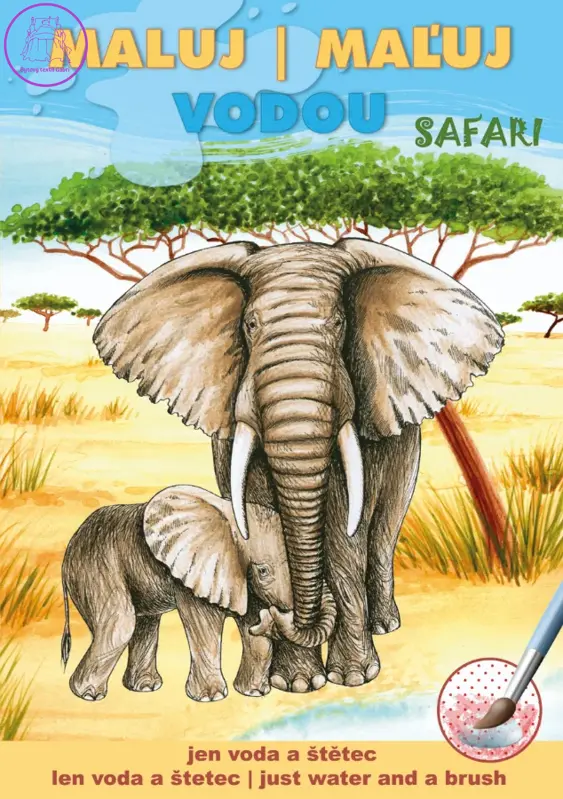 Omalovánka A5 Akim Maluj vodou - Safari Omalovánka A5 Akim Maluj vodou - Safari