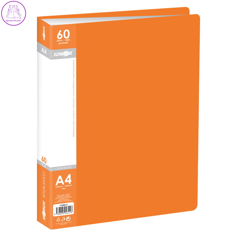 Katalogová kniha A4/60 listová, oranžová