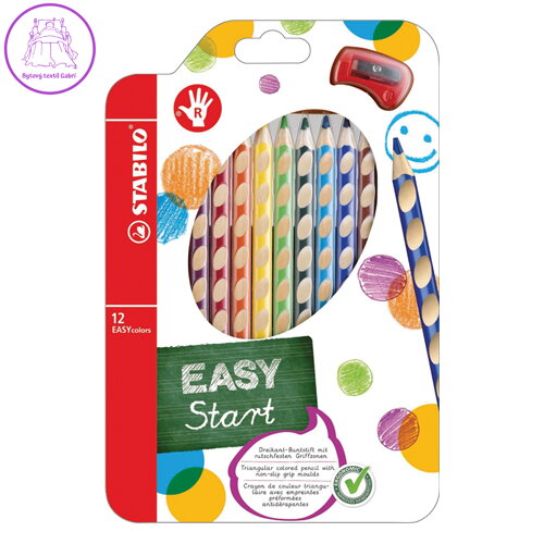 Pastelky trojhranné STABILO EASYcolors pro praváky 12 ks Pastelky trojhranné STABILO EASYcolors pro praváky 12 ks