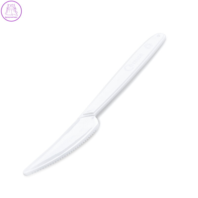 Nůž (PP) znovu použitelný bílý 18,5cm (50 ks)