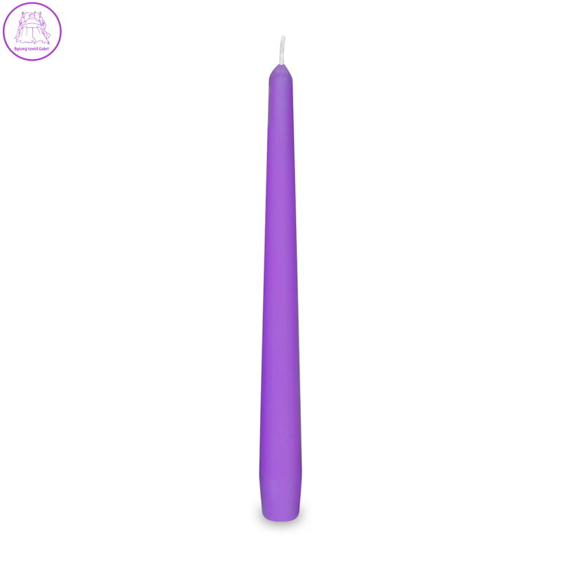 Svíčka kónická světle fialová Ø23 x 245 mm [10 ks]