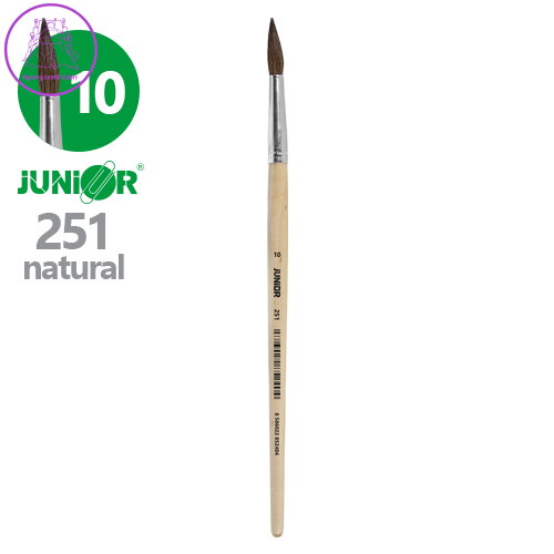 Štětec kulatý JUNIOR č. 10" 251 Natural
