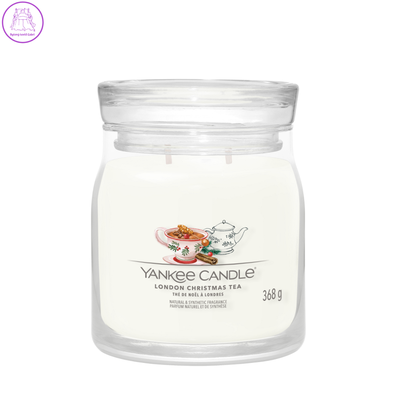 Svíčka Yankee Candle - LONDON CHRISTMAS TEA, střední