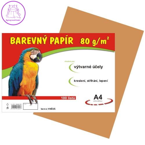 Kopírovací papier A4 80g/100 listov, hnedý Kopírovací papier A4 80g/100 listov, hnedý