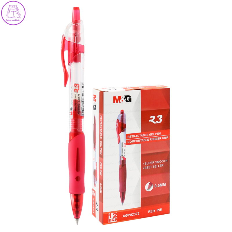 Pero gelové M&G R3 hrot 0,5mm - červená náplň