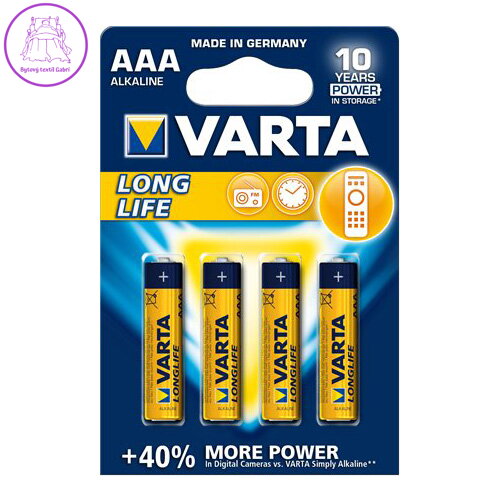 Mikrobatérie "Longlife Extra" LR03, AAA, 4 ks